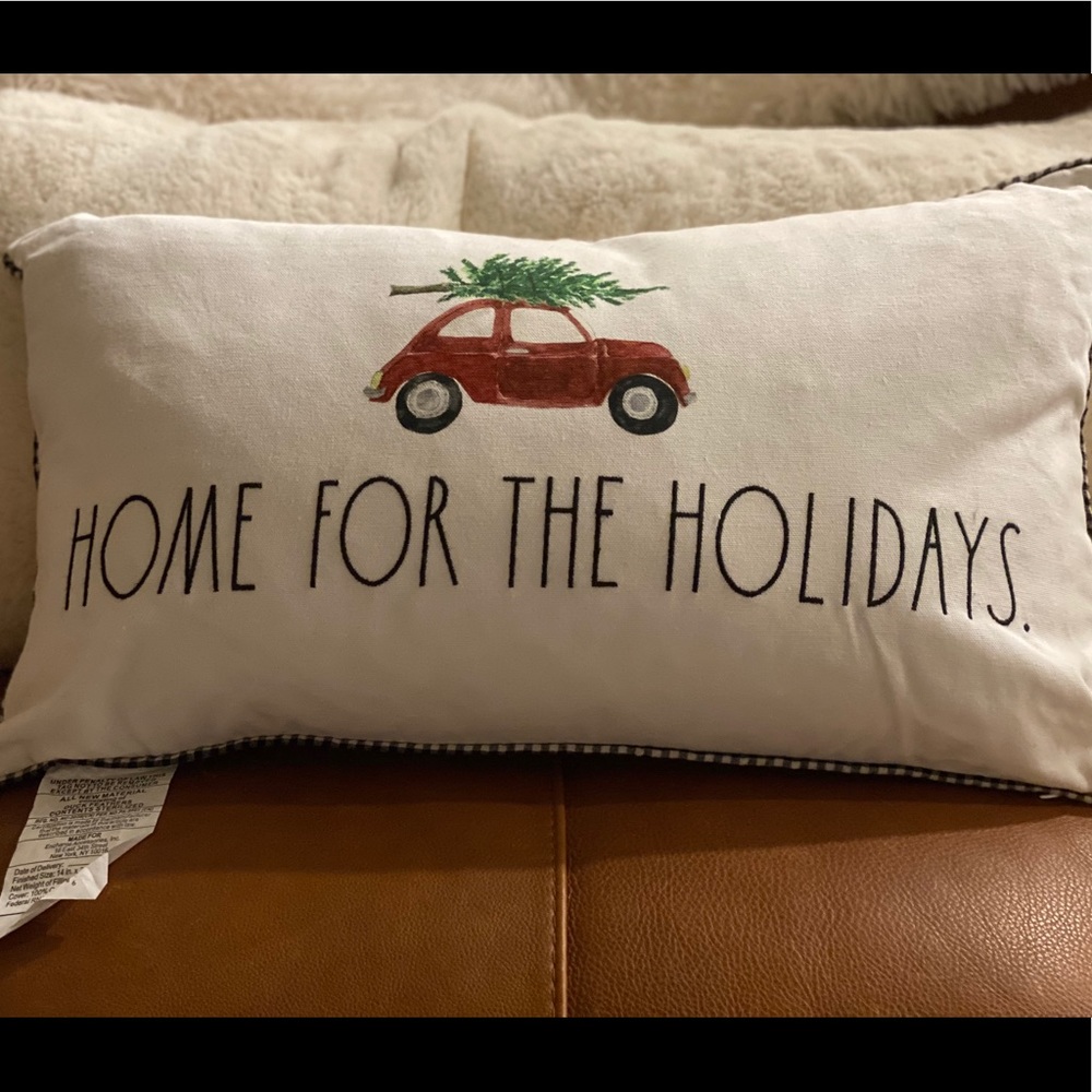 Rae Dunn Holiday Pillow Home for the Holidays